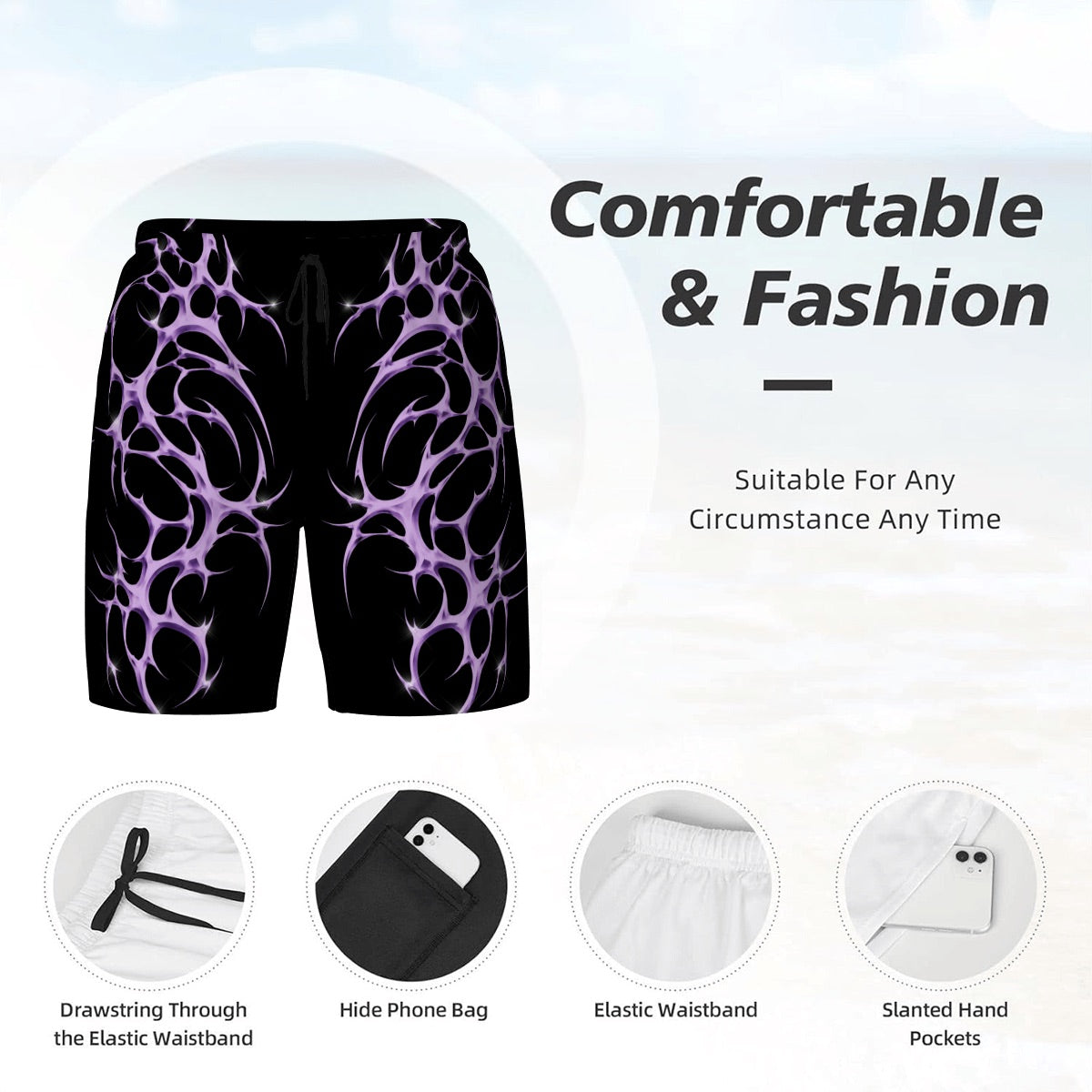 *Purple Vital Men's Shorts