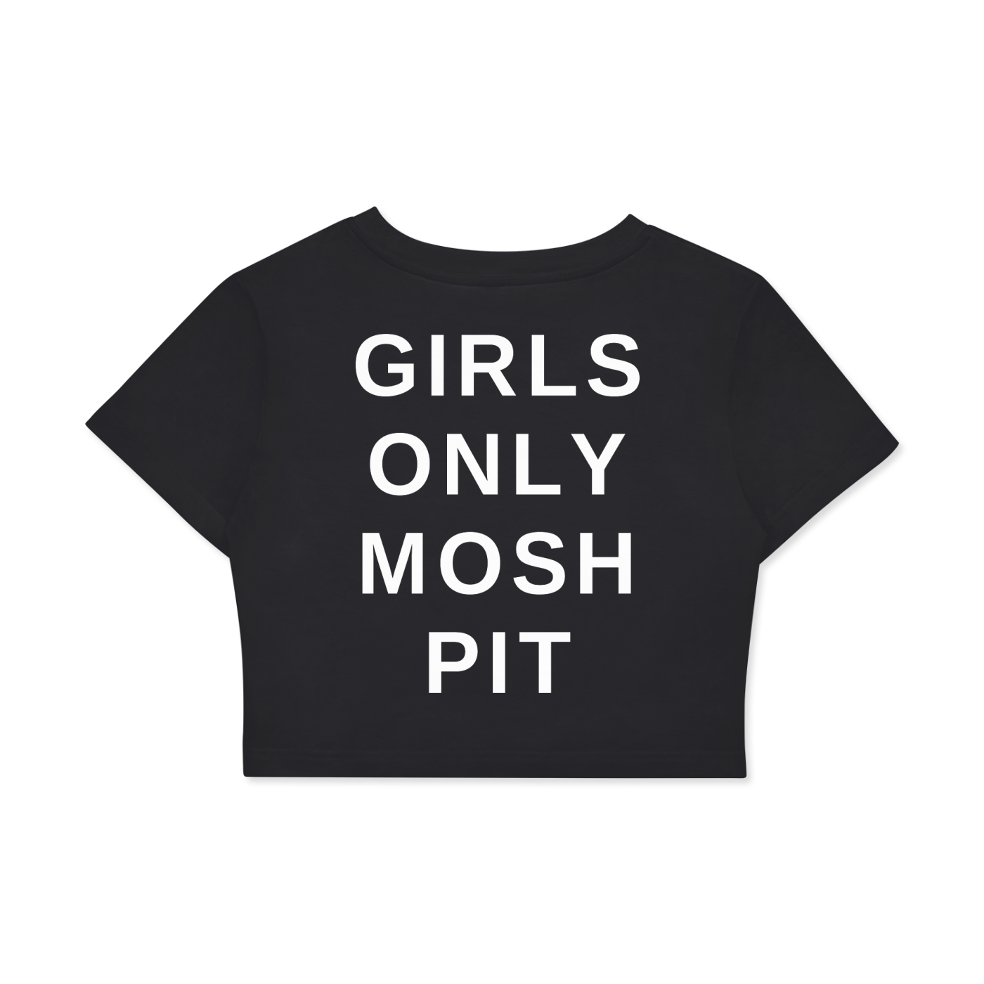 Black White Classic GOMP Crop Top Cotton