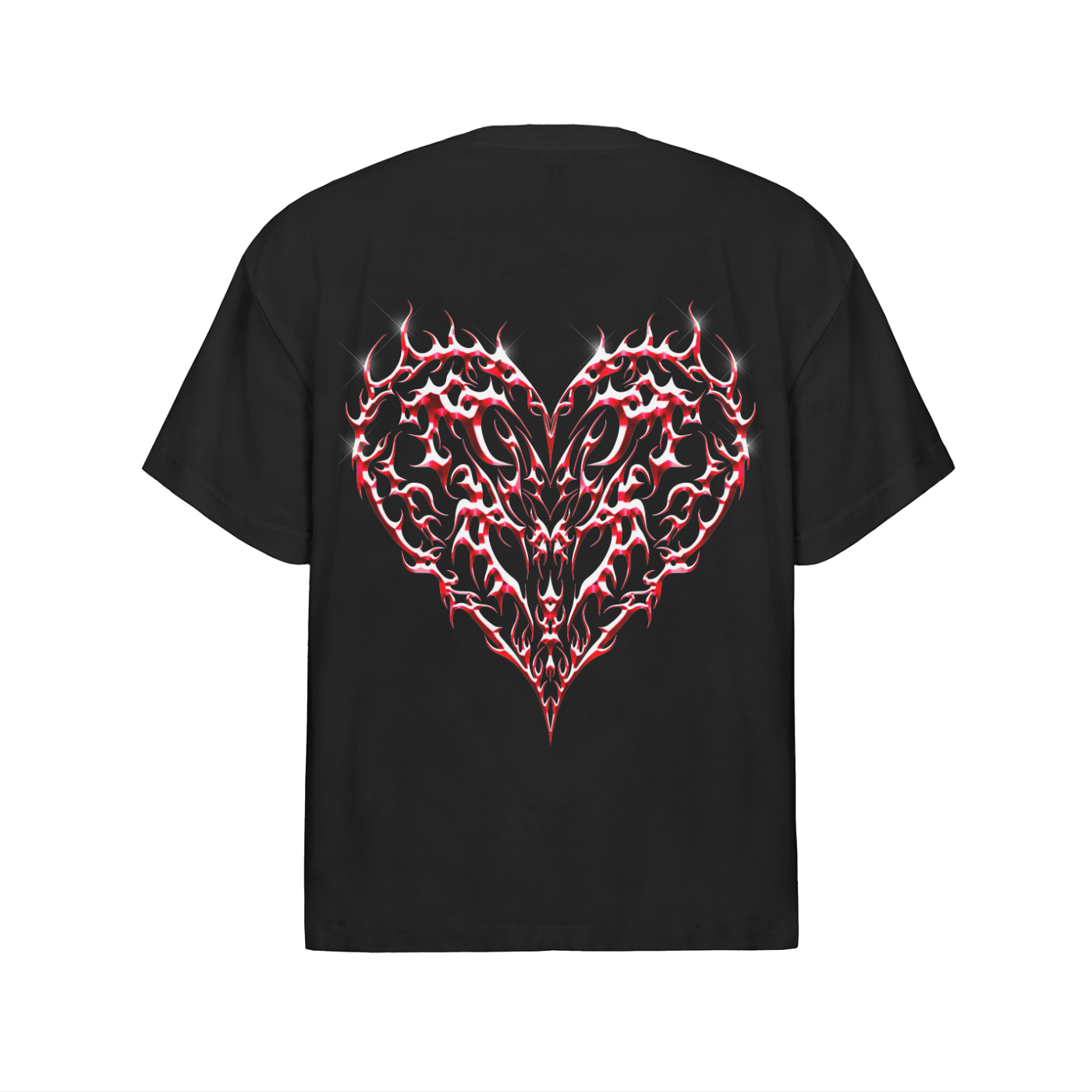Red 3D GOMP Oversized Cotton T-Shirt