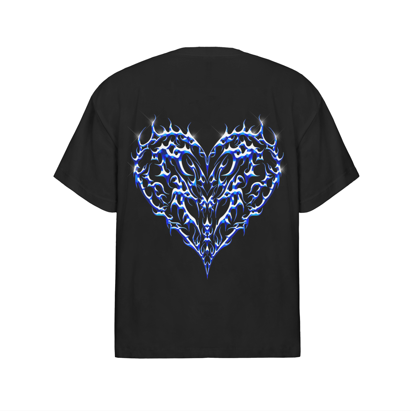 Blue 3D GOMP Oversized Cotton T-Shirt