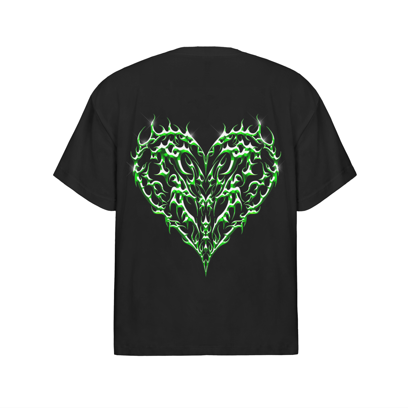Green 3D GOMP Oversized Cotton T-Shirt