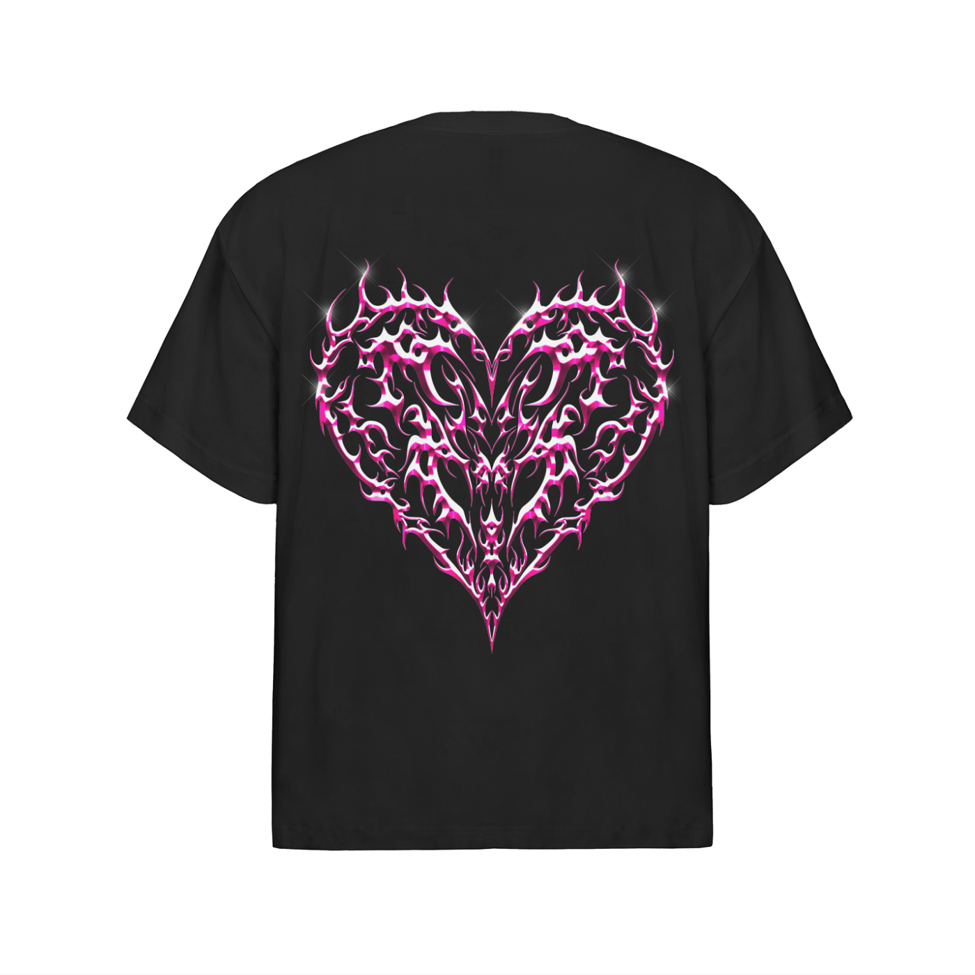 Pink Fuchsia 3D GOMP Oversized Cotton T-Shirt