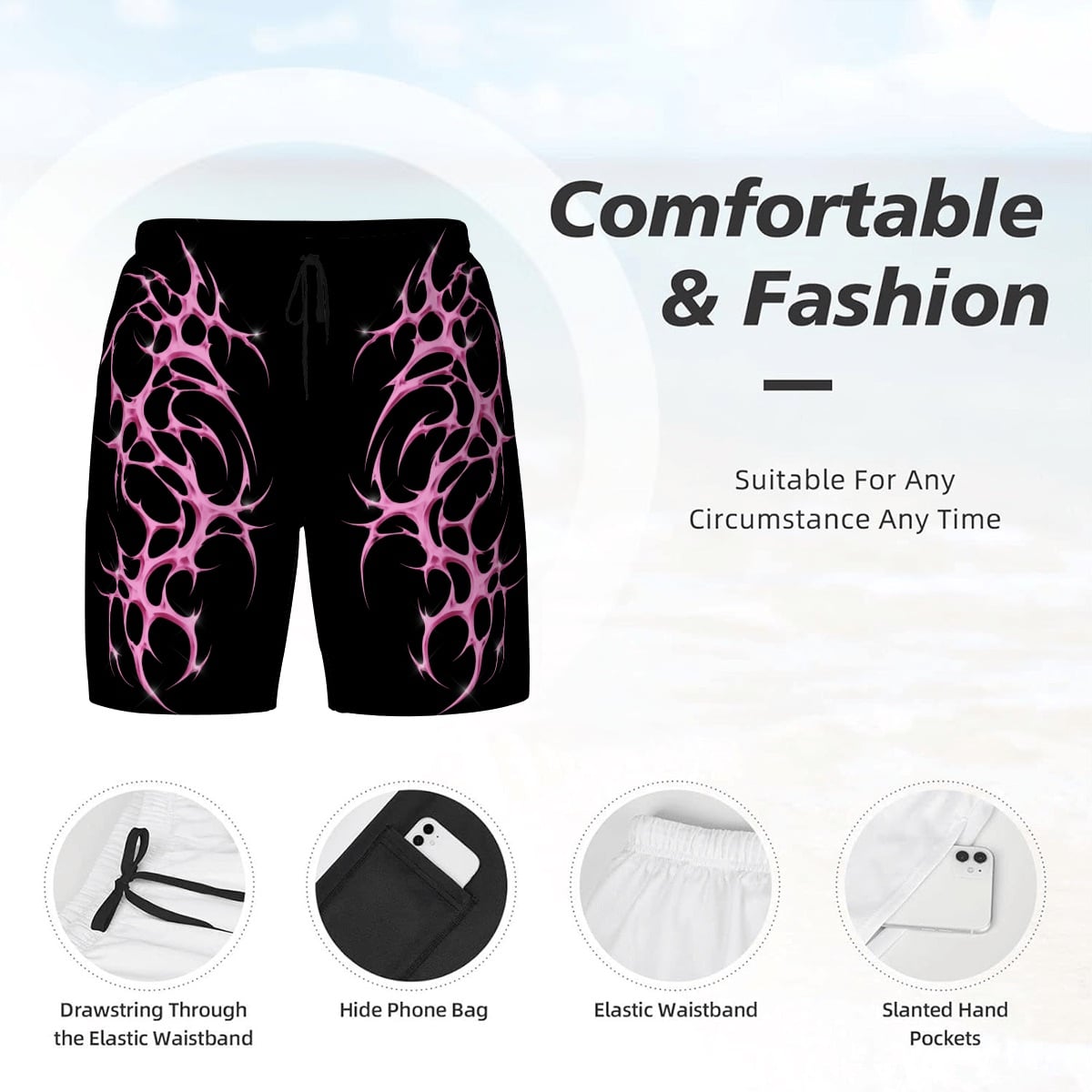 *Pink Vital Men's Shorts