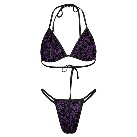 Purple Dreamz Thong Bikini Set