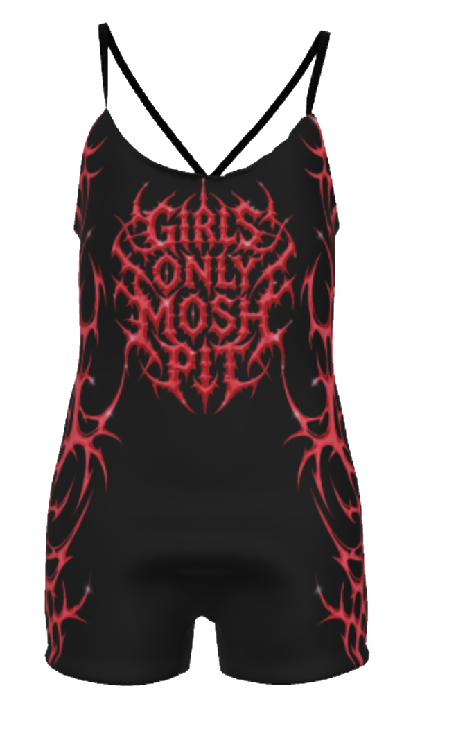 *Red Vital GOMP Backless Romper