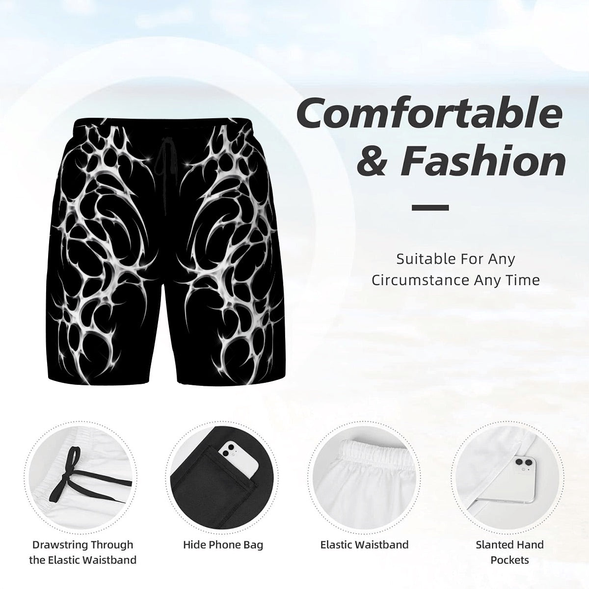 *Black Xrome Men's Shorts