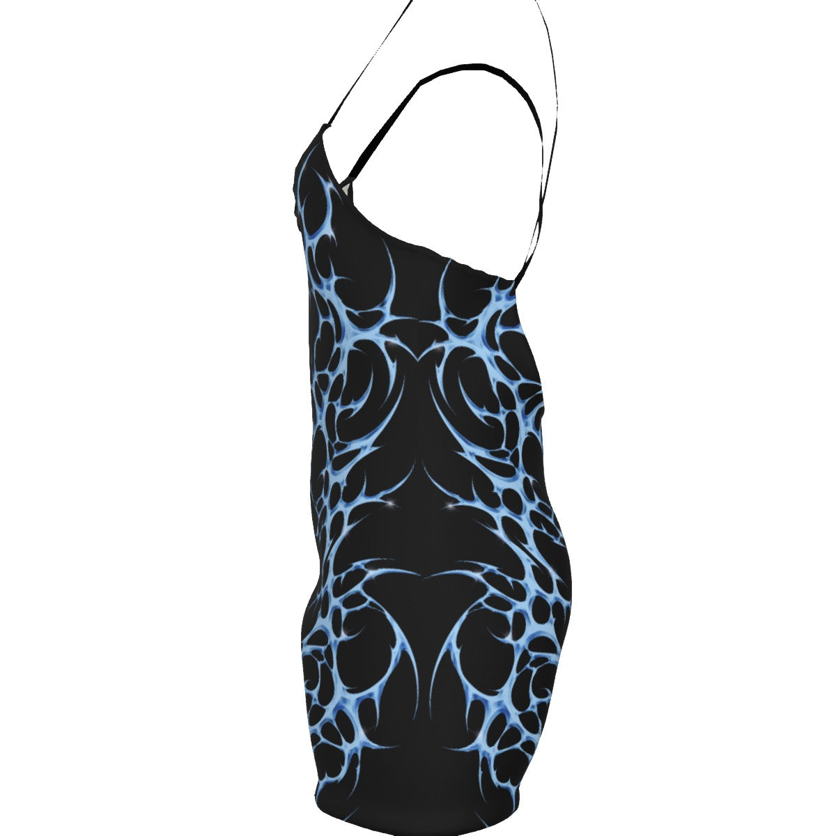 *Blue Spiked Heart Flail Romper