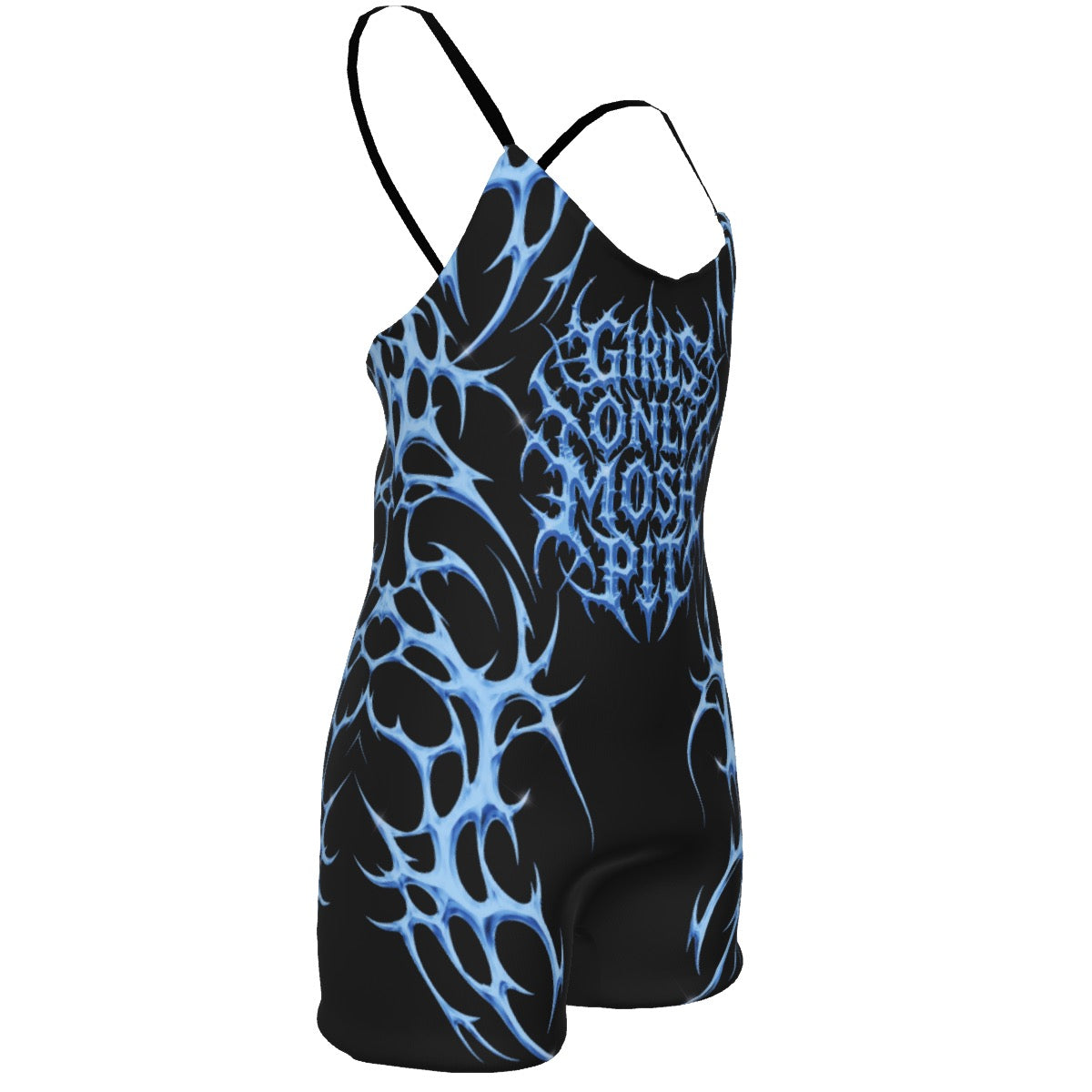 *Blue Vital GOMP Backless Romper