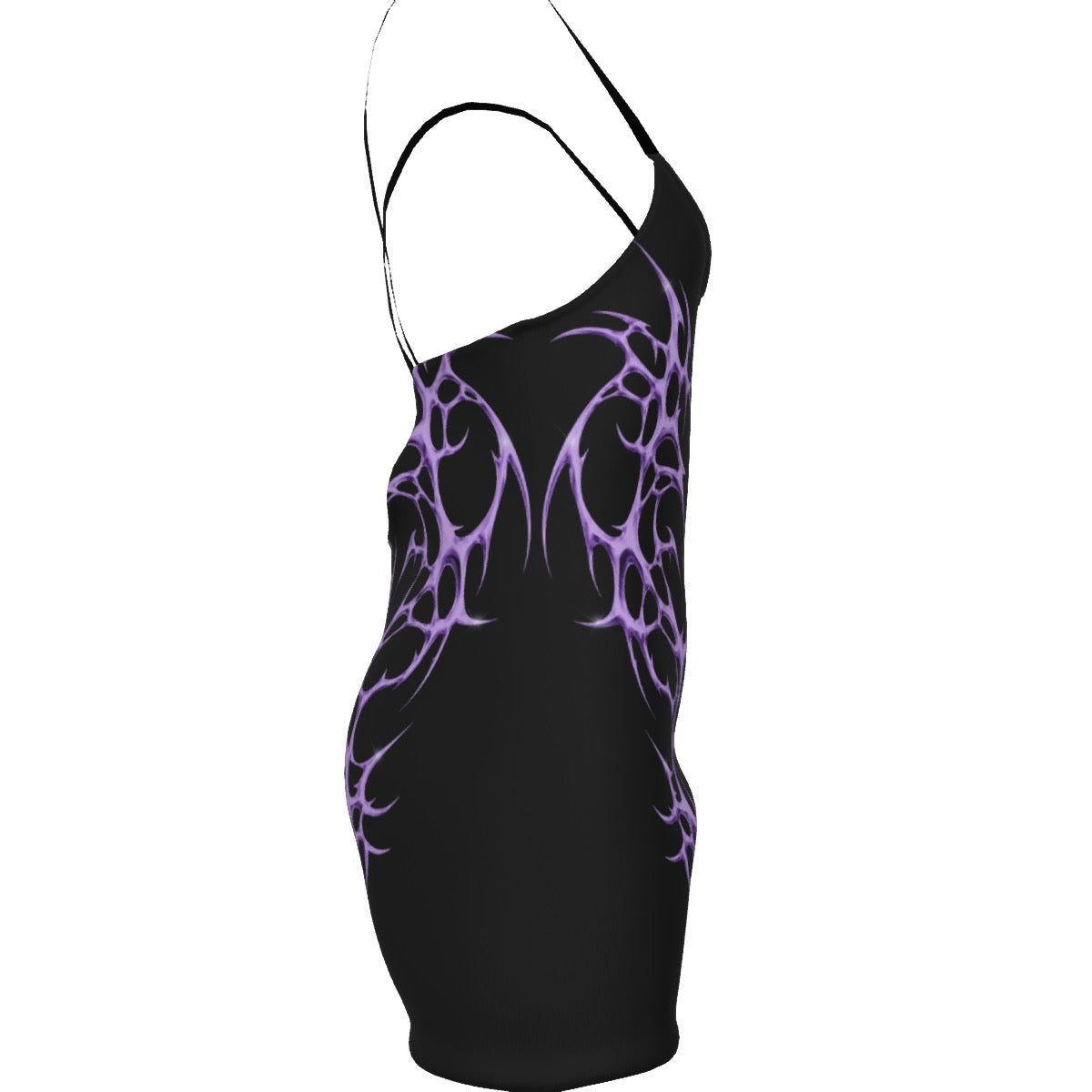 *Purple Spiked Heart Flail Romper