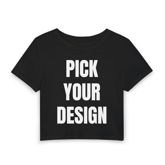**Extended/Plus Size Crop Tee: Custom (XL-5XL)