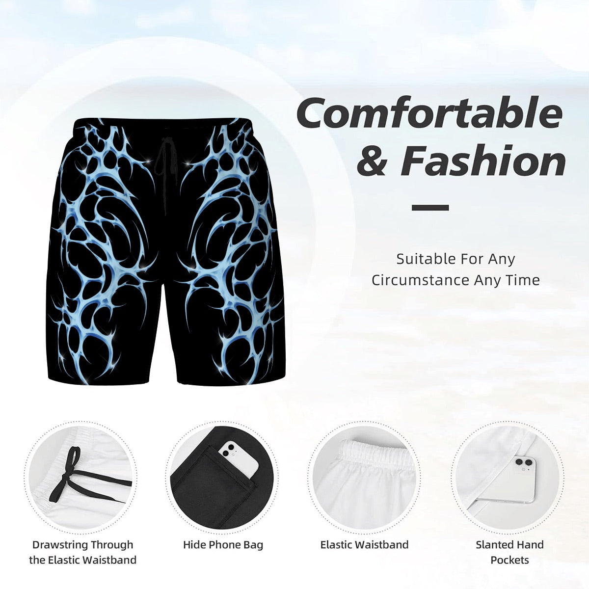 *Blue Vital Men's Shorts