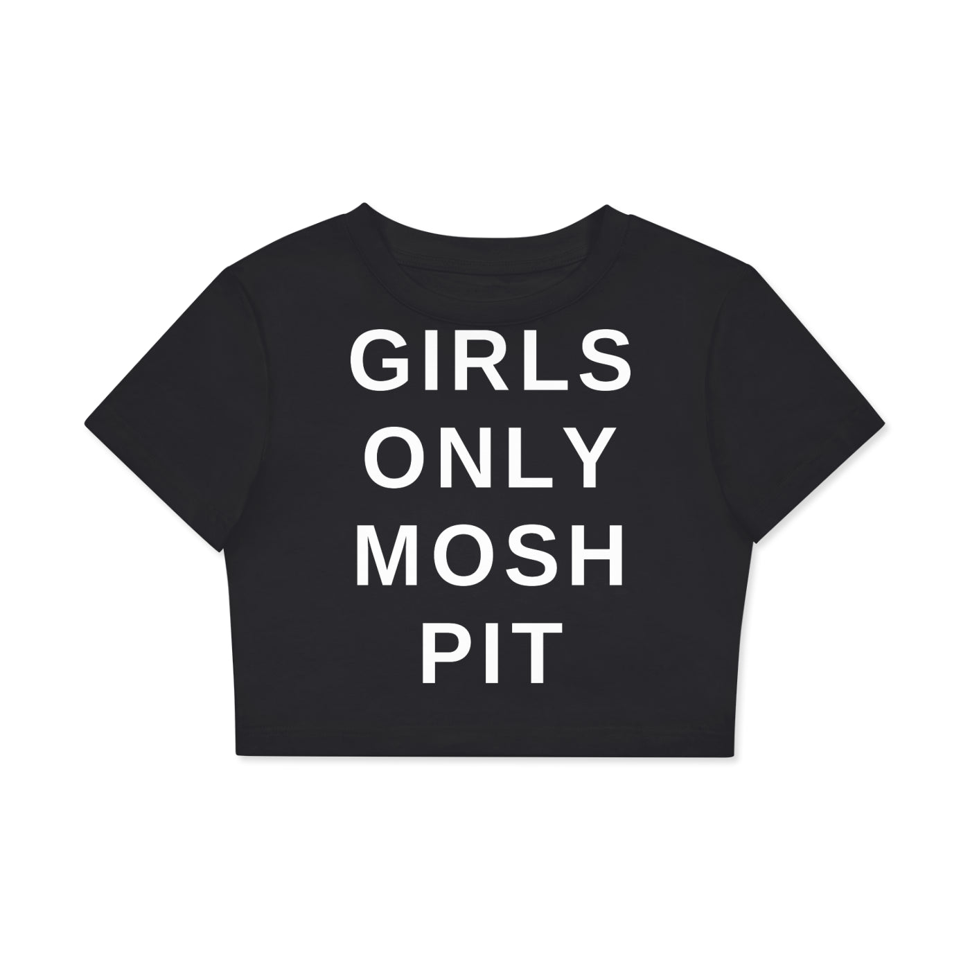 Black White Classic GOMP Crop Top Cotton