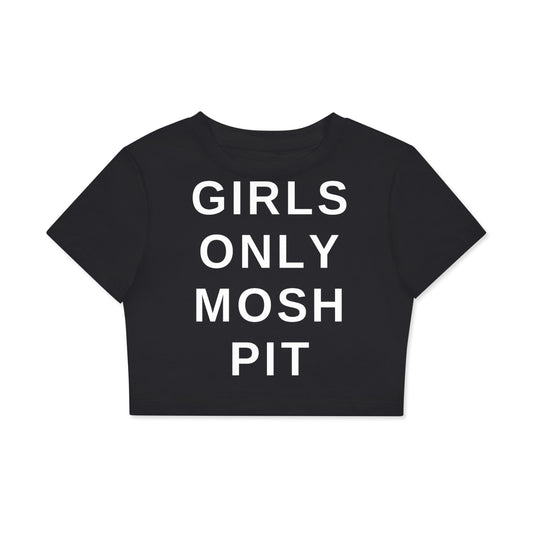 Black White Classic GOMP Crop Top Cotton
