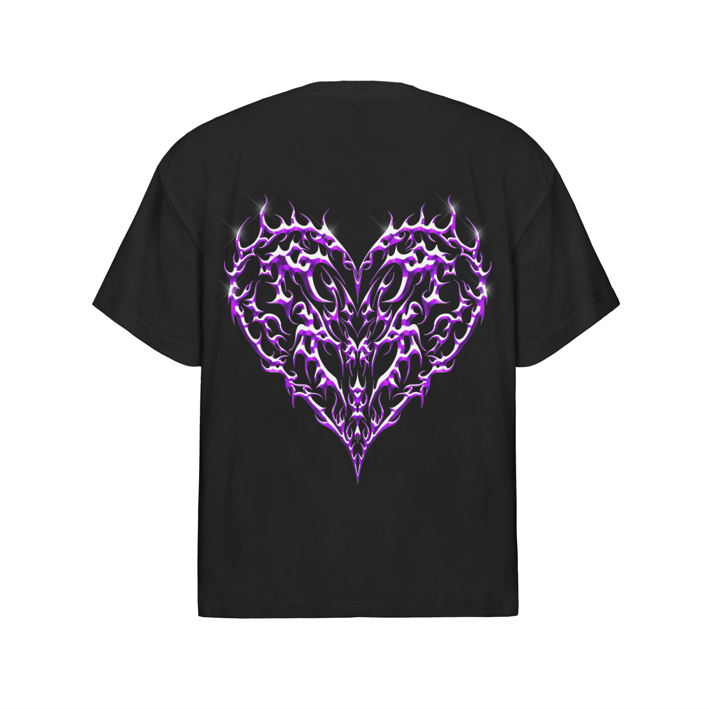 Purple  3D GOMP Oversized Cotton T-Shirt