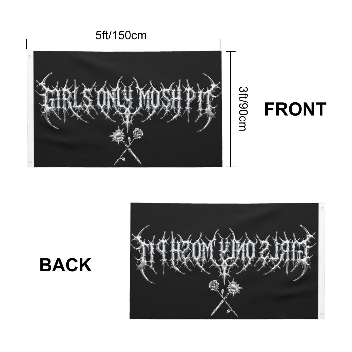 *Black Xrome Vital GOMP Flag (60" x 36")