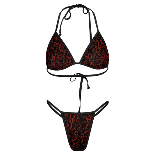 Red Dreamz Thong Bikini Set