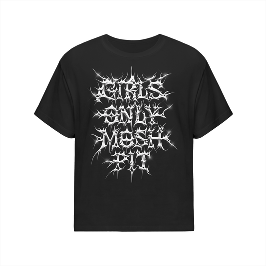 Black Chrome 3D Oversized Cotton T-Shirt