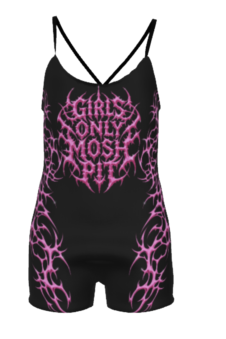 *Pink Vital GOMP Backless Romper