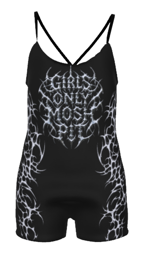 *Black XROME Vital GOMP Backless Romper