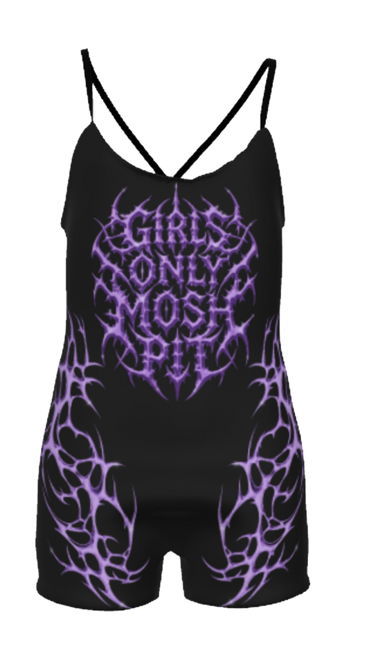 *Purple Vital GOMP Backless Romper