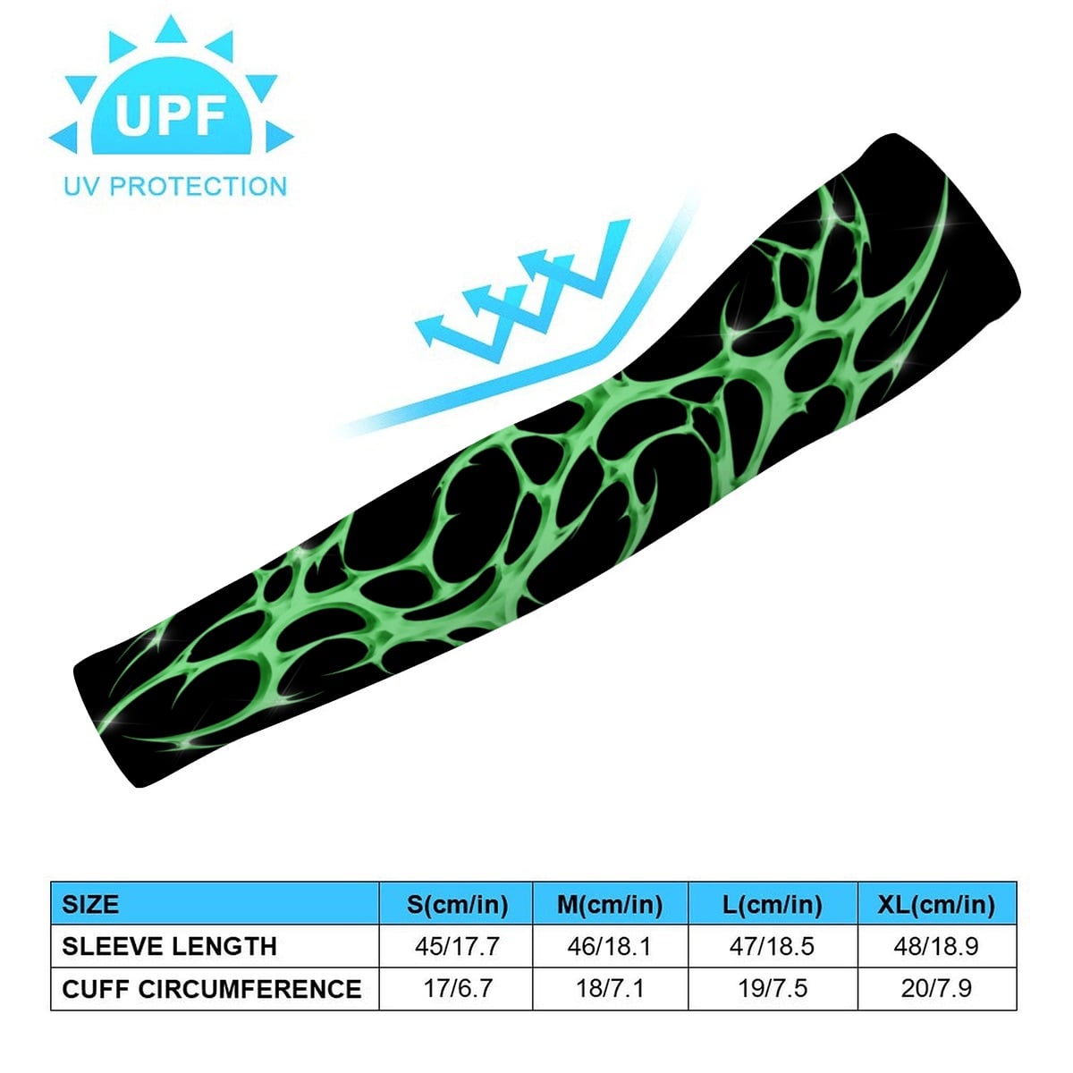 *Green Vital Arm Sleeves (Multiple sizes)