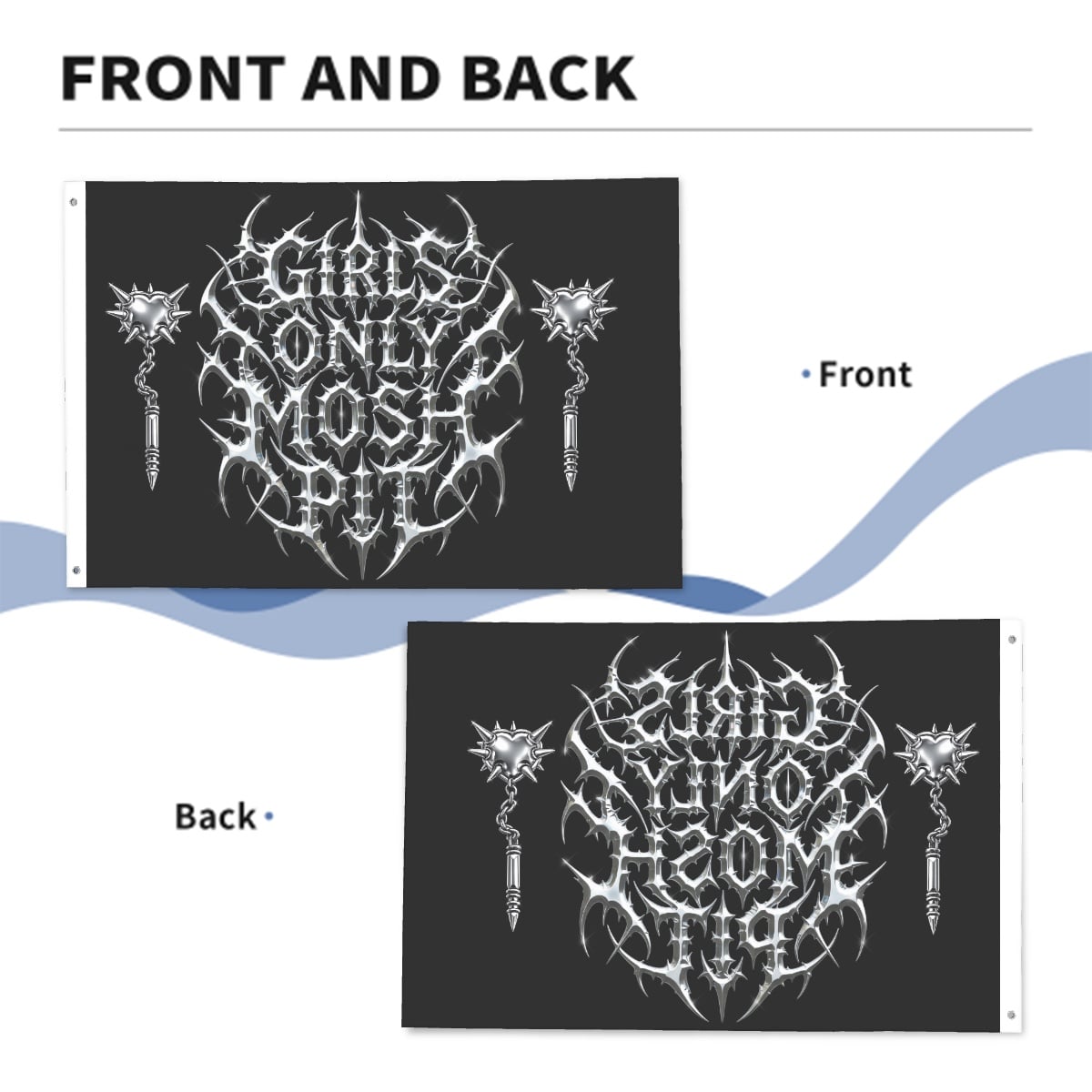 *Black Xrome Vital GOMP Flag (36"x24")