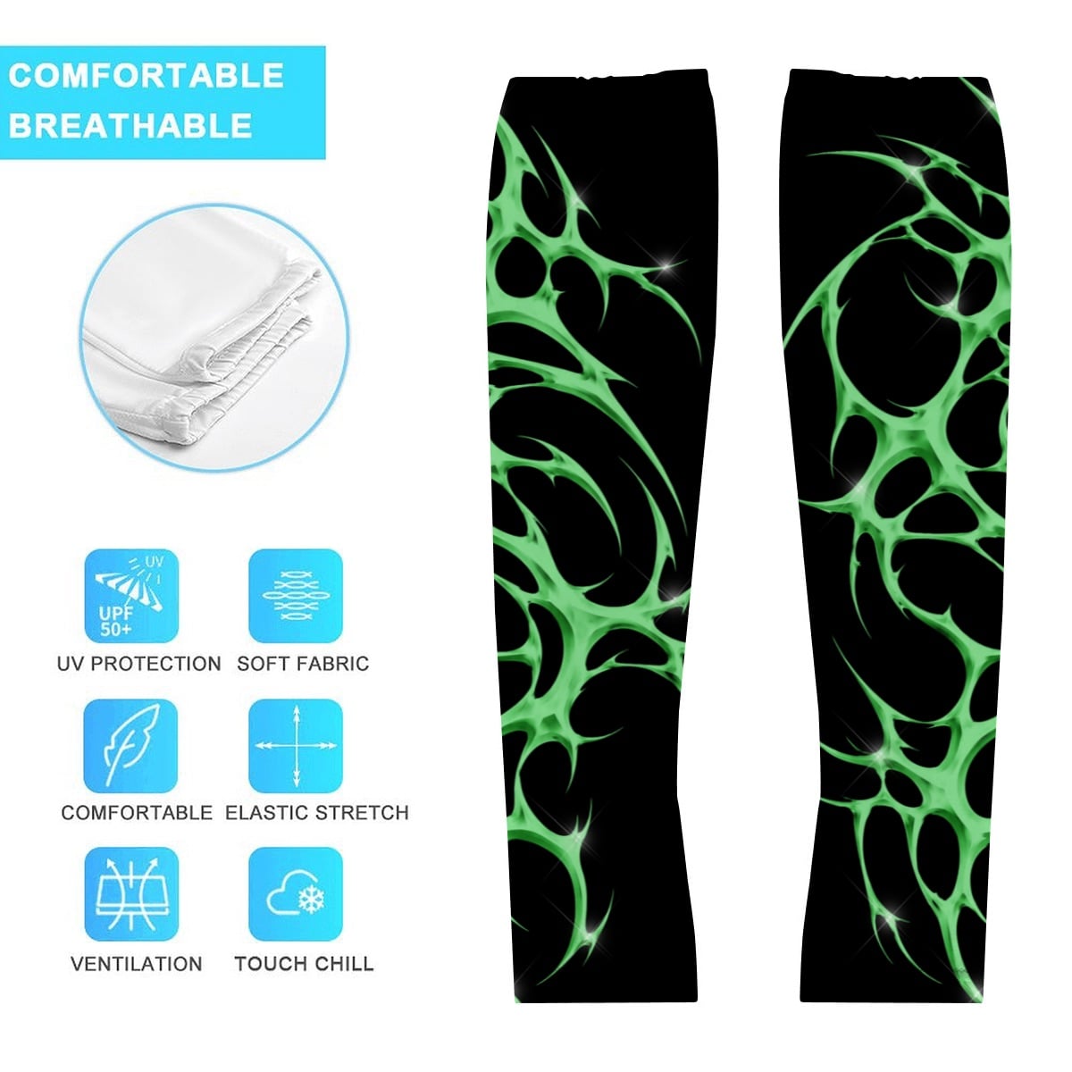 *Green Vital Arm Sleeves (Multiple sizes)