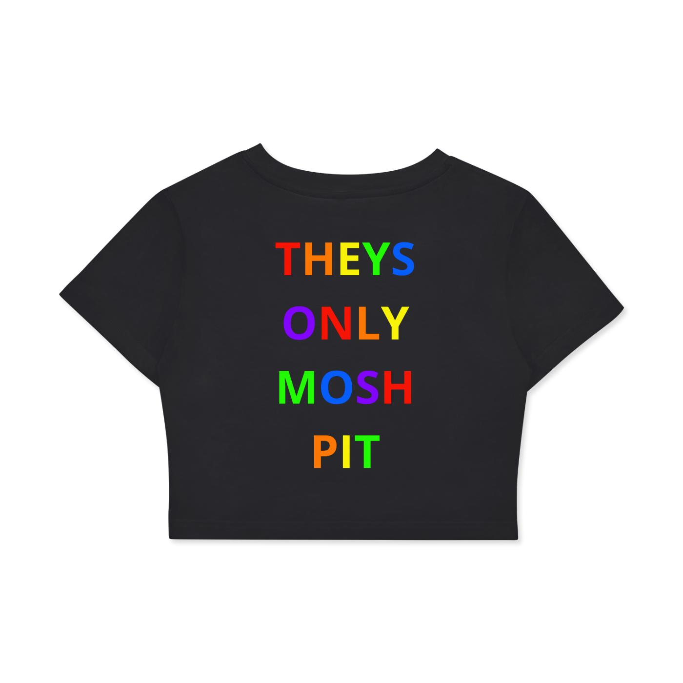 *Theys Only Mosh Pit Crop Cotton T-Shirt