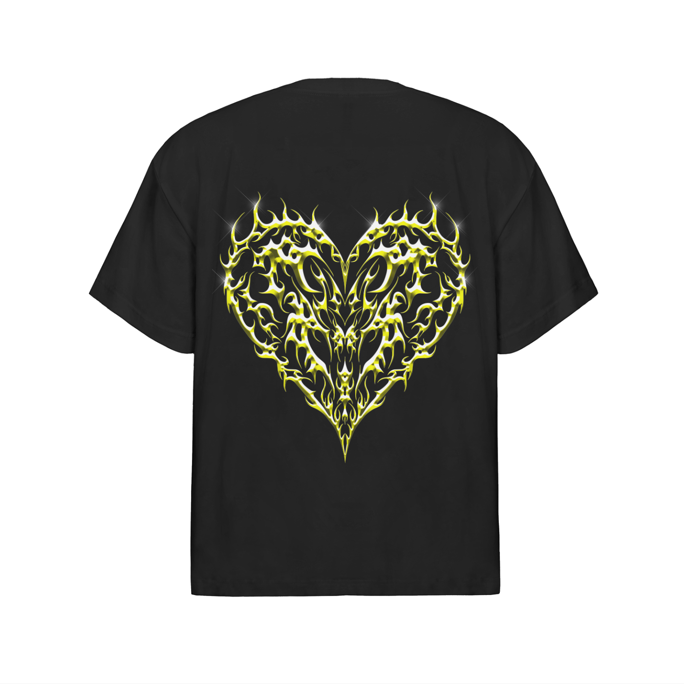 Yellow 3D GOMP Oversized Cotton T-Shirt