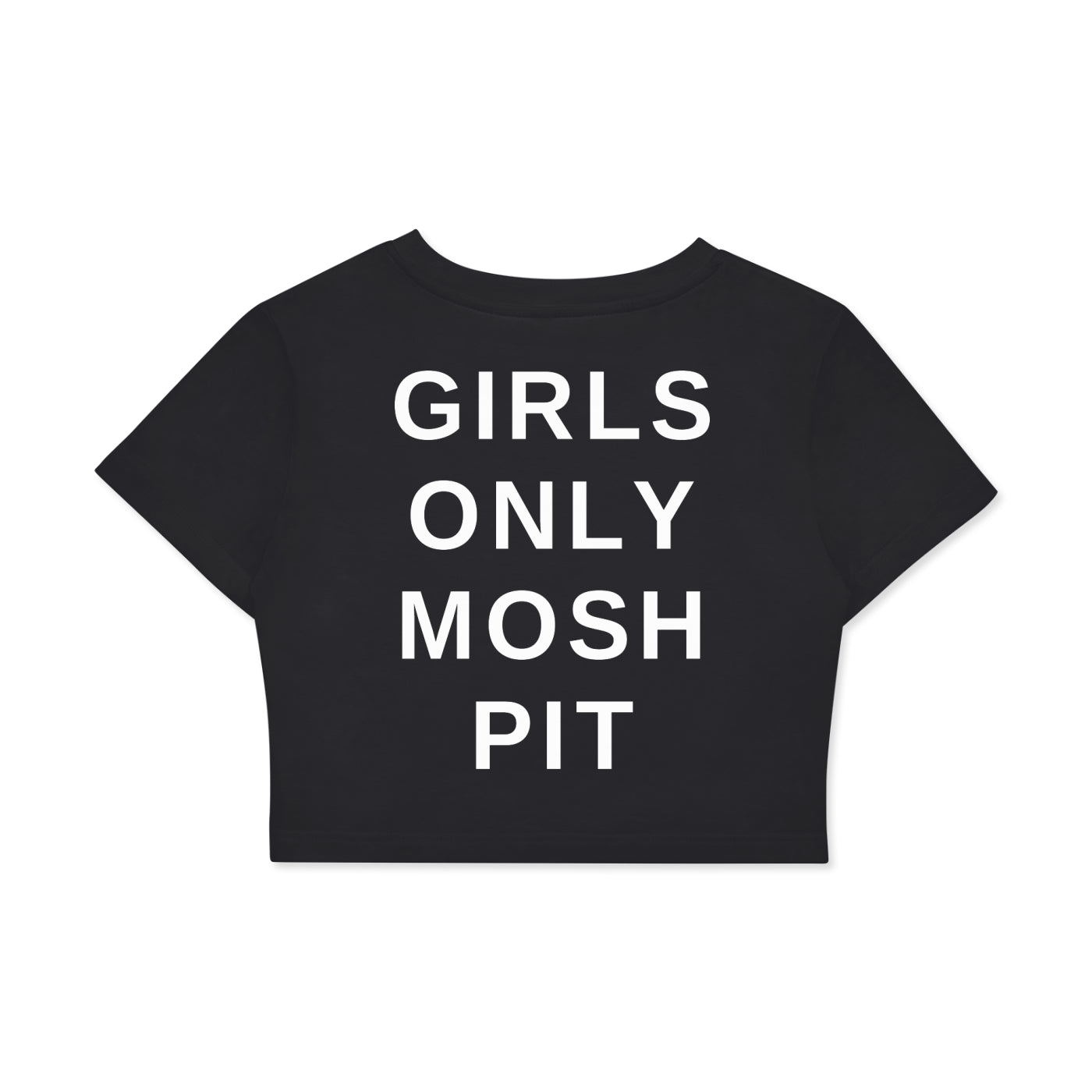 Black White Classic GOMP Crop Top Cotton